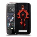 Дизайнерский пластиковый чехол для HTC Desire 500 World of warcraft