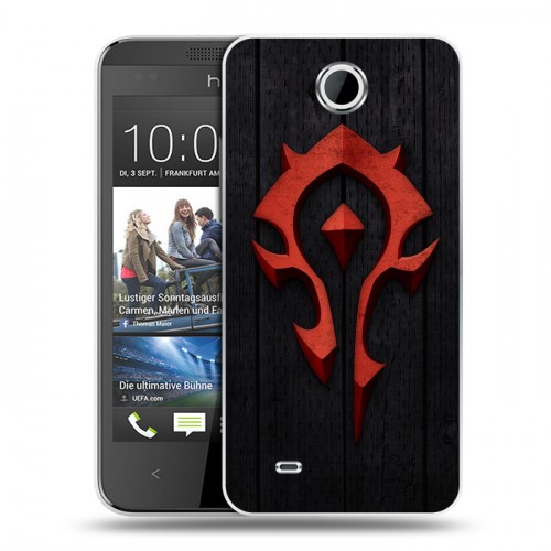 Дизайнерский пластиковый чехол для HTC Desire 300 World of warcraft