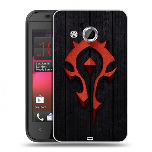 Дизайнерский пластиковый чехол для HTC Desire 200 World of warcraft