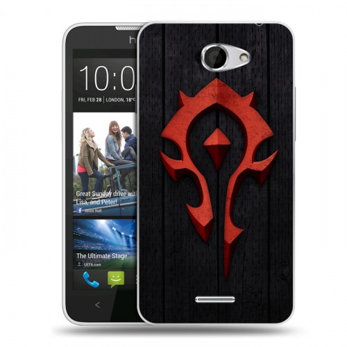 Дизайнерский пластиковый чехол для HTC Desire 516 World of warcraft