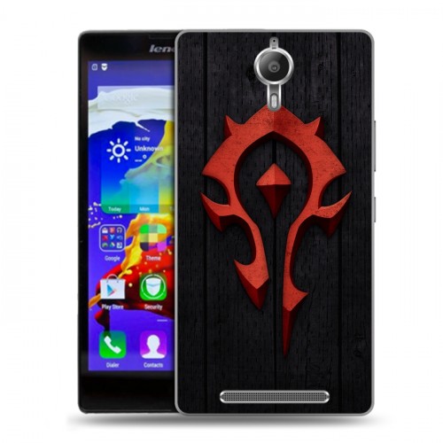 Дизайнерский пластиковый чехол для Lenovo P90 World of warcraft