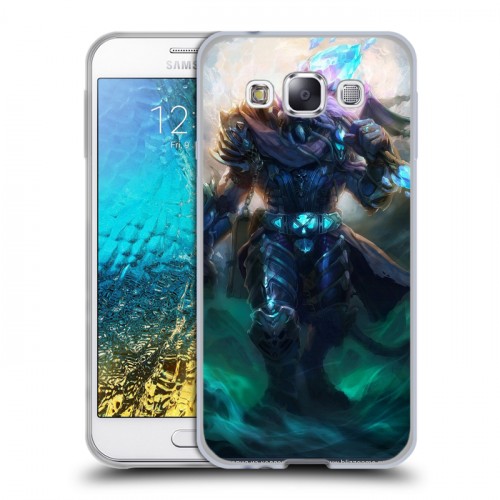 Дизайнерский пластиковый чехол для Samsung Galaxy E5 World of warcraft