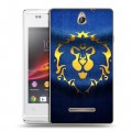 Дизайнерский пластиковый чехол для Sony Xperia E World of warcraft