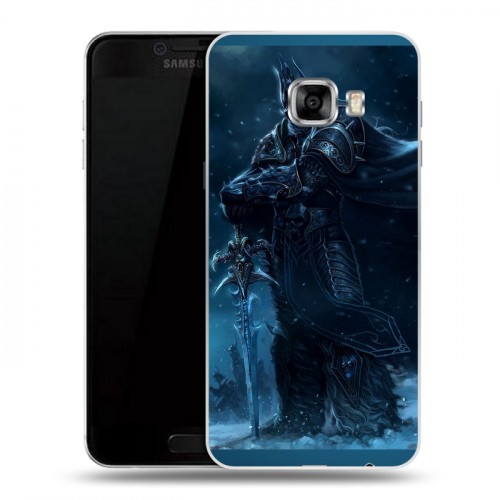 Дизайнерский пластиковый чехол для Samsung Galaxy C5 World of warcraft