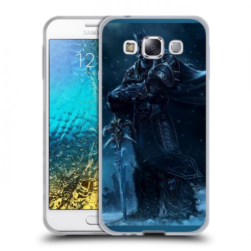 Дизайнерский пластиковый чехол для Samsung Galaxy E5 World of warcraft