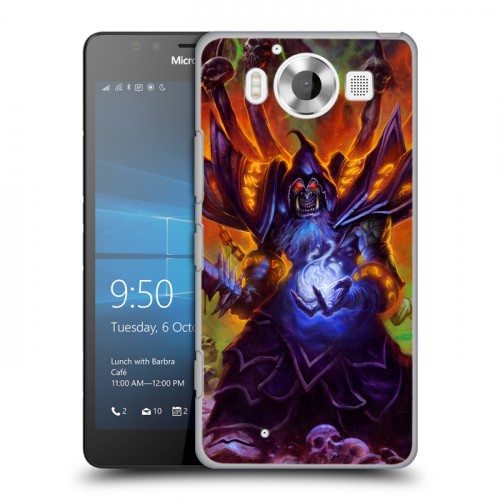 Дизайнерский пластиковый чехол для Microsoft Lumia 950 World of warcraft