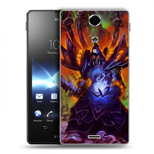 Дизайнерский пластиковый чехол для Sony Xperia TX World of warcraft