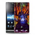 Дизайнерский пластиковый чехол для Sony Xperia S World of warcraft