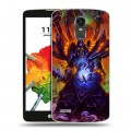 Дизайнерский пластиковый чехол для LG Stylus 3 World of warcraft