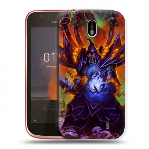 Дизайнерский пластиковый чехол для Nokia 1 World of warcraft