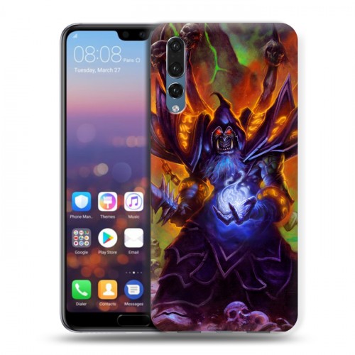 Дизайнерский силиконовый с усиленными углами чехол для Huawei P20 Pro World of warcraft