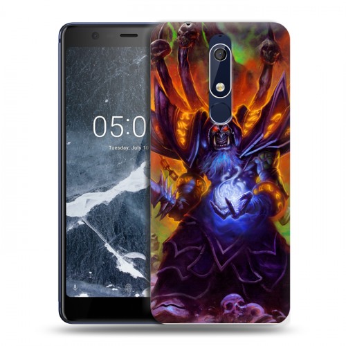 Дизайнерский пластиковый чехол для Nokia 5.1 World of warcraft