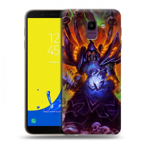 Дизайнерский пластиковый чехол для Samsung Galaxy J6 World of warcraft