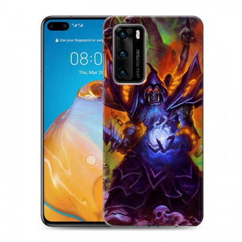 Дизайнерский силиконовый с усиленными углами чехол для Huawei P40 World of warcraft