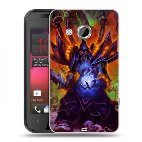 Дизайнерский пластиковый чехол для HTC Desire 200 World of warcraft