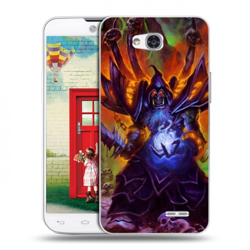 Дизайнерский пластиковый чехол для LG L80 World of warcraft