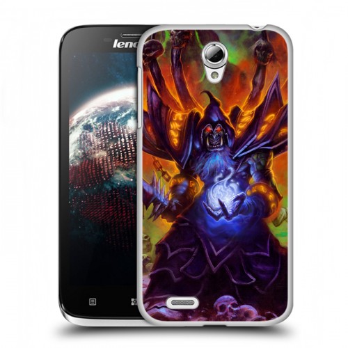 Дизайнерский пластиковый чехол для Lenovo A859 Ideaphone World of warcraft