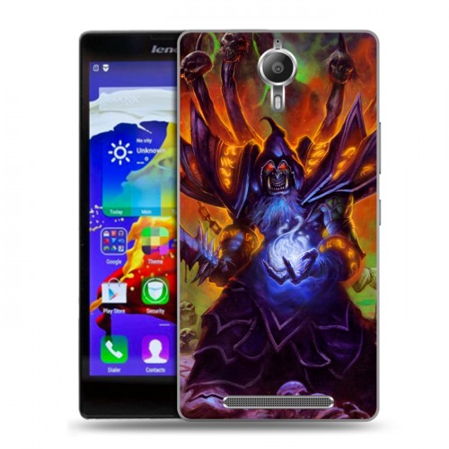 Дизайнерский пластиковый чехол для Lenovo P90 World of warcraft