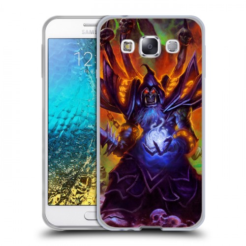 Дизайнерский пластиковый чехол для Samsung Galaxy E5 World of warcraft