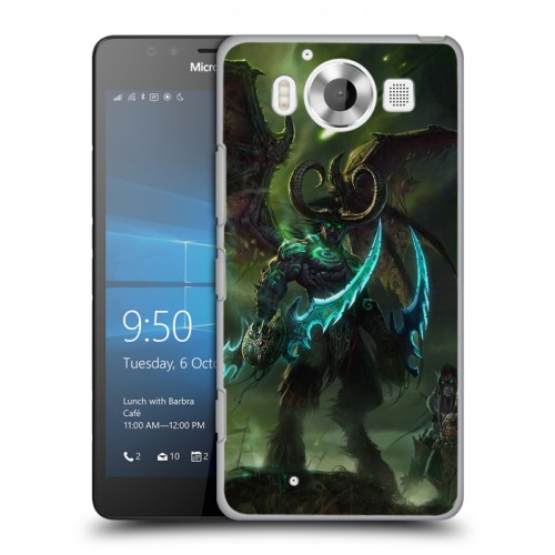 Дизайнерский пластиковый чехол для Microsoft Lumia 950 World of warcraft