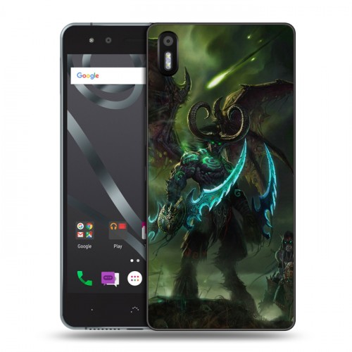 Дизайнерский пластиковый чехол для BQ Aquaris X5 World of warcraft