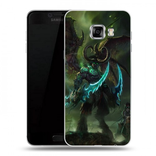 Дизайнерский пластиковый чехол для Samsung Galaxy C5 World of warcraft