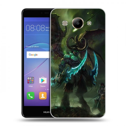 Дизайнерский пластиковый чехол для Huawei Y3 (2017) World of warcraft