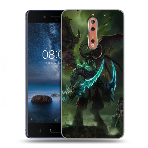 Дизайнерский пластиковый чехол для Nokia 8 World of warcraft