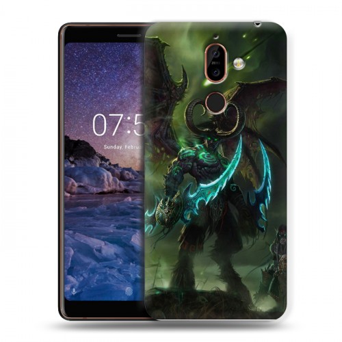 Дизайнерский пластиковый чехол для Nokia 7 Plus World of warcraft