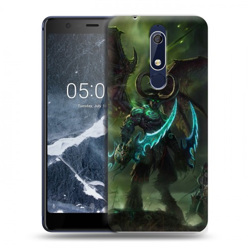 Дизайнерский пластиковый чехол для Nokia 5.1 World of warcraft