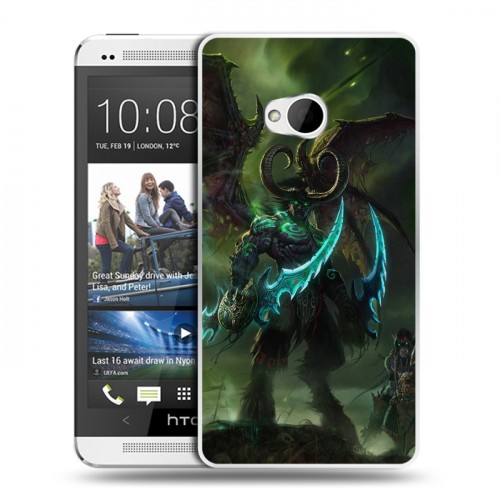 Дизайнерский пластиковый чехол для HTC One (M7) Dual SIM World of warcraft