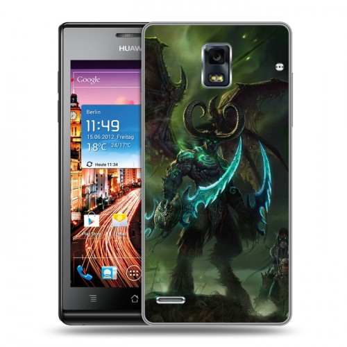 Дизайнерский пластиковый чехол для Huawei Ascend P1 World of warcraft