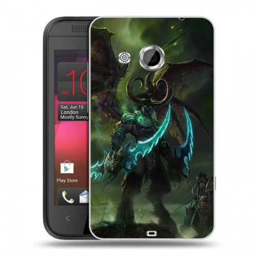 Дизайнерский пластиковый чехол для HTC Desire 200 World of warcraft