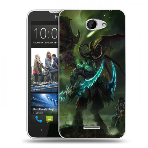 Дизайнерский пластиковый чехол для HTC Desire 516 World of warcraft