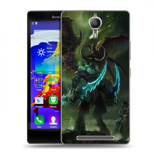 Дизайнерский пластиковый чехол для Lenovo P90 World of warcraft