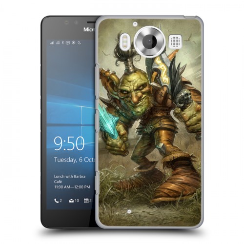 Дизайнерский пластиковый чехол для Microsoft Lumia 950 World of warcraft