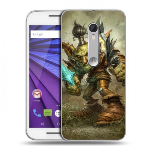 Дизайнерский пластиковый чехол для Lenovo Moto G World of warcraft