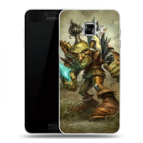 Дизайнерский пластиковый чехол для Samsung Galaxy C5 World of warcraft