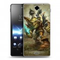 Дизайнерский пластиковый чехол для Sony Xperia TX World of warcraft