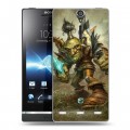 Дизайнерский пластиковый чехол для Sony Xperia S World of warcraft