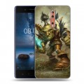 Дизайнерский пластиковый чехол для Nokia 8 World of warcraft