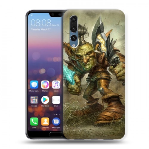 Дизайнерский силиконовый с усиленными углами чехол для Huawei P20 Pro World of warcraft