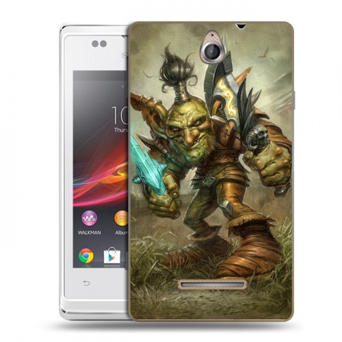 Дизайнерский пластиковый чехол для Sony Xperia E World of warcraft