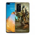 Дизайнерский силиконовый с усиленными углами чехол для Huawei P40 World of warcraft