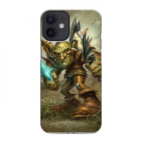 Дизайнерский пластиковый чехол для Iphone 12 Mini World of warcraft