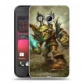 Дизайнерский пластиковый чехол для HTC Desire 200 World of warcraft