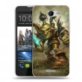 Дизайнерский пластиковый чехол для HTC Desire 516 World of warcraft