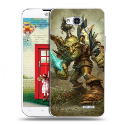 Дизайнерский пластиковый чехол для LG L80 World of warcraft