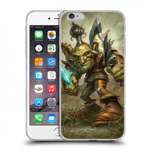 Дизайнерский силиконовый чехол для Iphone 6 Plus/6s Plus World of warcraft