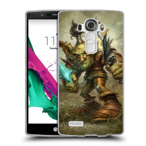 Дизайнерский пластиковый чехол для LG G4 World of warcraft